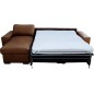 Canapé d'angle en 100% tout cuir italien de luxe 5 places convertible et coffre, marron foncé, angle gauche, CLINTON Canapé d'angle en 100% tout cuir italien de luxe 5 places convertible et coffre, marron foncé, angle gauche, CLINTON