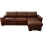 Canapé d'angle en 100% tout cuir italien de luxe 5 places convertible et coffre, marron foncé, angle droit, CLINTON Canapé d'angle en 100% tout cuir italien de luxe 5 places convertible et coffre, marron foncé, angle droit, CLINTON