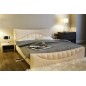 Lit en cuir italien de luxe KING, beige, 160x200 Lit en cuir italien de luxe KING, beige, 160x200