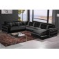 1er paiement de la commande: canapé d'angle cuir buffle italien 7/8 places , leonardo, couleur noir et gris foncé, angle gauche, 1er paiement de la commande: canapé d'angle cuir buffle italien 7/8 places , leonardo, couleur noir et gris foncé, angle gauche,