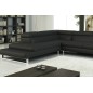 Canapé d'angle en cuir italien 5/6 places Grand CITY, noir, angle gauche Canapé d'angle en cuir italien 5/6 places Grand CITY, noir, angle gauche