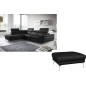 1er paiement de la commande/ Canapé d'angle relax 100% tout cuir épais luxe italien, relax électrique, 5/6 places kaster, noir,