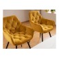 Ensemble de 2 chaises CHERIL en tissu de qualité, couleur curry Ensemble de 2 chaises CHERIL en tissu de qualité, couleur curry