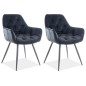 Ensemble de 2 chaises CHERIL en tissu de qualité, couleur noir anthracite Ensemble de 2 chaises CHERIL en tissu de qualité, couleur noir anthracite
