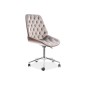 Fauteuil pivotant, tissu velours, couleur: gris Fauteuil pivotant, tissu velours, couleur: gris