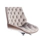 Fauteuil pivotant, tissu velours, couleur: gris Fauteuil pivotant, tissu velours, couleur: gris