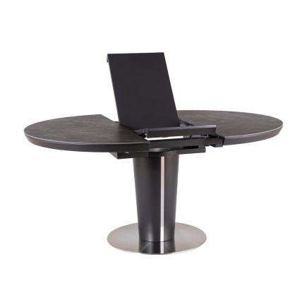 Table à manger extensible ronde / ovale Orba Ceramic couleur gris et noire