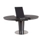 Table à manger extensible ronde / ovale Orba Ceramic couleur gris et noire Table à manger extensible ronde / ovale Orba Ceramic couleur gris et noire