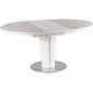 Table à manger extensible ronde / ovale Orba Ceramic couleur gris et blanc Table à manger extensible ronde / ovale Orba Ceramic couleur gris et blanc