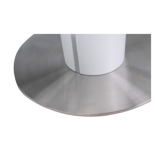 Table à manger extensible ronde / ovale Orba verre couleur blanche