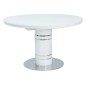 Table extensible STREET blanche, plateau: MDF + dessus verre trempé Table extensible STREET blanche, plateau: MDF + dessus verre trempé