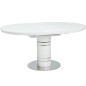 Table extensible STREET blanche, plateau: MDF + dessus verre trempé Table extensible STREET blanche, plateau: MDF + dessus verre trempé