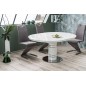 Table extensible STREET blanche, plateau: MDF + dessus verre trempé Table extensible STREET blanche, plateau: MDF + dessus verre trempé