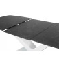 Table à manger extensible Casta II Ceramic, couleur noire et blanche Table à manger extensible Casta II Ceramic, couleur noire et blanche