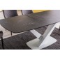 Table à manger extensible Casta II Ceramic, couleur noire et blanche Table à manger extensible Casta II Ceramic, couleur noire et blanche