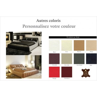 Lit en cuir italien de luxe FOSTER, personnalisé