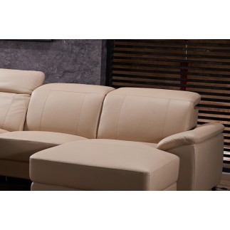 Canapé d'angle relax de luxe 5 places BRINDA, noir, angle droit