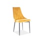 Lot de 2 chaises TRIANON en tissu velours de qualité, couleur curry Lot de 2 chaises TRIANON en tissu velours de qualité, couleur curry