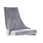 Lot de 2 chaises TRIANON en tissu velours de qualité, couleur gris Lot de 2 chaises TRIANON en tissu velours de qualité, couleur gris