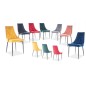 Lot de 2 chaises TRIANON en tissu velours de qualité, couleur gris Lot de 2 chaises TRIANON en tissu velours de qualité, couleur gris
