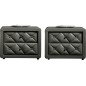 Lit en cuir italien de luxe FARNIENTE 180x200, gris foncé. Et 2 chevets DORY Lit en cuir italien de luxe FARNIENTE 180x200, gris foncé. Et 2 chevets DORY