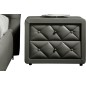 Lit en cuir italien de luxe FARNIENTE 180x200, gris foncé. Et 2 chevets DORY Lit en cuir italien de luxe FARNIENTE 180x200, gris foncé. Et 2 chevets DORY