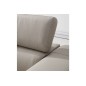 Canapé d'angle en cuir buffle italien de luxe 5 places LIDO, gris clair, angle gauche Canapé d'angle en cuir buffle italien de luxe 5 places LIDO, gris clair, angle gauche
