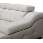 Canapé d'angle double relax en cuir de buffle italien de luxe 5 places BiRELAX, noir, angle droit