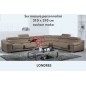 Commande sur mesure: canapé d'angle en cuir buffle italien de luxe Londres couleur moka, personnalisé sur mesure, sans bar et 1 Commande sur mesure: canapé d'angle en cuir buffle italien de luxe Londres couleur moka, personnalisé sur mesure, sans bar et 1