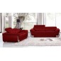 Ensemble Canapé 3 places et 2 places en cuir italien buffle ITALINA, couleurs bordeaux, avec surpiqure bordeaux Ensemble Canapé 3 places et 2 places en cuir italien buffle ITALINA, couleurs bordeaux, avec surpiqure bordeaux