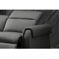Ensemble avec 4 relax électriques, Canapé 3 places et 2 places en cuir italien buffle TOPRELAX, couleur noir Ensemble avec 4 relax électriques, Canapé 3 places et 2 places en cuir italien buffle TOPRELAX, couleur noir