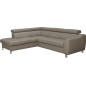 - Canapé d'angle en cuir italien de luxe 5 places ASTERO, taupe, angle gauche - Canapé d'angle en cuir italien de luxe 5 places ASTERO, taupe, angle gauche