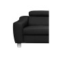 Canapé d'angle en cuir italien de luxe 5 places ASTERO, noir, angle droit Canapé d'angle en cuir italien de luxe 5 places ASTERO, noir, angle droit