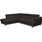 - Canapé d'angle en cuir italien de luxe 5 places ASTERO, chocolat, angle gauche - Canapé d'angle en cuir italien de luxe 5 places ASTERO, chocolat, angle gauche