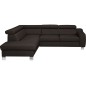 - Canapé d'angle en cuir italien de luxe 5 places ASTERO, chocolat, angle gauche - Canapé d'angle en cuir italien de luxe 5 places ASTERO, chocolat, angle gauche