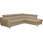 Canapé d'angle en cuir italien de luxe 5 places ASTERO, beige, angle droit Canapé d'angle en cuir italien de luxe 5 places ASTERO, beige, angle droit