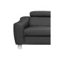 Canapé d'angle en cuir italien de luxe 5 places ASTERO, gris foncé, angle droit Canapé d'angle en cuir italien de luxe 5 places ASTERO, gris foncé, angle droit