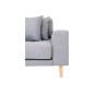 Canapé d'angle en tissu matelassé de qualité LIMA coloris gris clair, angle gauche Canapé d'angle en tissu matelassé de qualité LIMA coloris gris clair, angle gauche