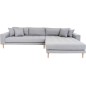 Canapé d'angle en tissu matelassé de qualité LIMA coloris gris clair, angle droit Canapé d'angle en tissu matelassé de qualité LIMA coloris gris clair, angle droit