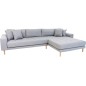 Canapé d'angle en tissu matelassé de qualité LIMA coloris gris clair, angle droit Canapé d'angle en tissu matelassé de qualité LIMA coloris gris clair, angle droit