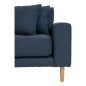 Canapé d'angle en tissu matelassé de qualité LIMA coloris bleu foncé, angle gauche Canapé d'angle en tissu matelassé de qualité LIMA coloris bleu foncé, angle gauche