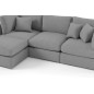 Canapé d'angle en tissu de qualité SANDRO, gris, angle gauche Canapé d'angle en tissu de qualité SANDRO, gris, angle gauche