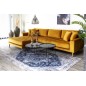 - Canapé d'angle en tissu velours de qualité, LIMA VELOURS, coloris moutarde, angle gauche - Canapé d'angle en tissu velours de qualité, LIMA VELOURS, coloris moutarde, angle gauche