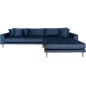 Canapé d'angle en tissu velours de qualité, LIMA VELOURS, coloris bleu foncé, angle droit Canapé d'angle en tissu velours de qualité, LIMA VELOURS, coloris bleu foncé, angle droit