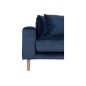 Canapé d'angle en tissu velours de qualité, LIMA VELOURS, coloris bleu foncé, angle droit Canapé d'angle en tissu velours de qualité, LIMA VELOURS, coloris bleu foncé, angle droit