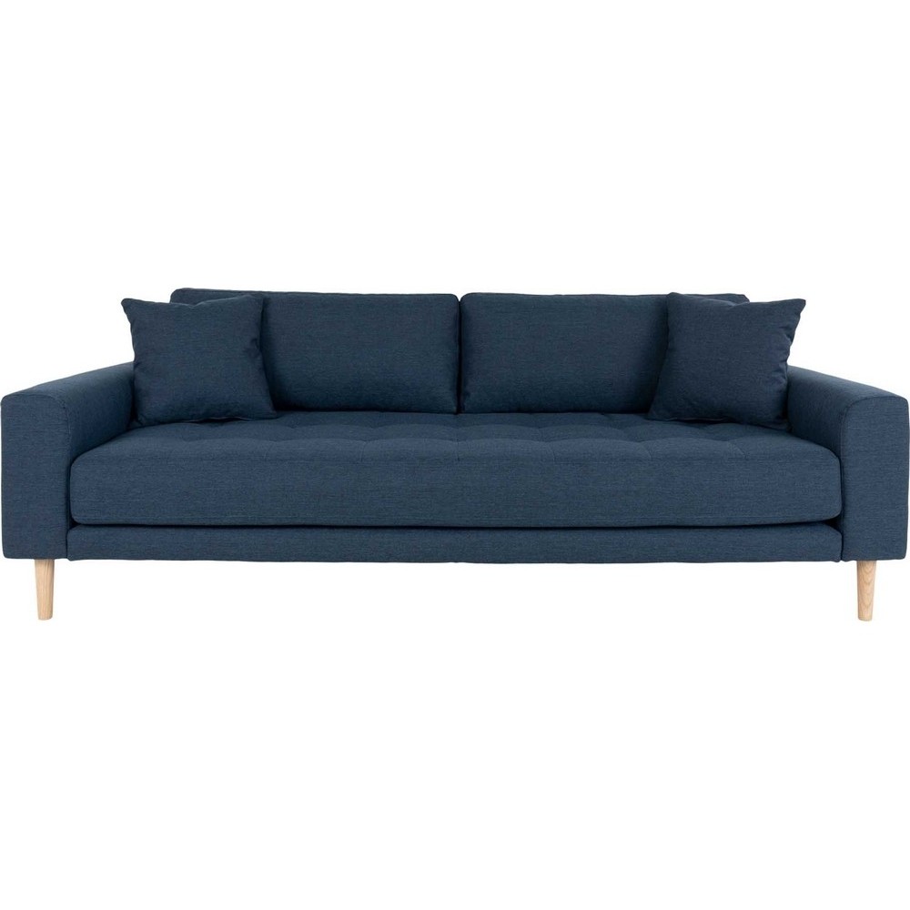 Canapé 3 places en tissu de qualité LISA coloris bleu foncé Canapé 3 places en tissu de qualité LISA coloris bleu foncé