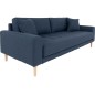 Canapé 3 places en tissu de qualité LISA coloris bleu foncé Canapé 3 places en tissu de qualité LISA coloris bleu foncé