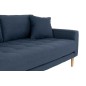 Canapé 3 places en tissu de qualité LISA coloris bleu foncé Canapé 3 places en tissu de qualité LISA coloris bleu foncé