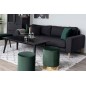 Canapé 3 places en tissu de qualité LISA coloris gris foncé Canapé 3 places en tissu de qualité LISA coloris gris foncé