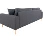 Canapé 3 places en tissu de qualité LISA coloris gris foncé Canapé 3 places en tissu de qualité LISA coloris gris foncé